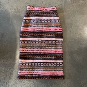 JCrew Cashmere-blend Fair Isle Pencil Skirt